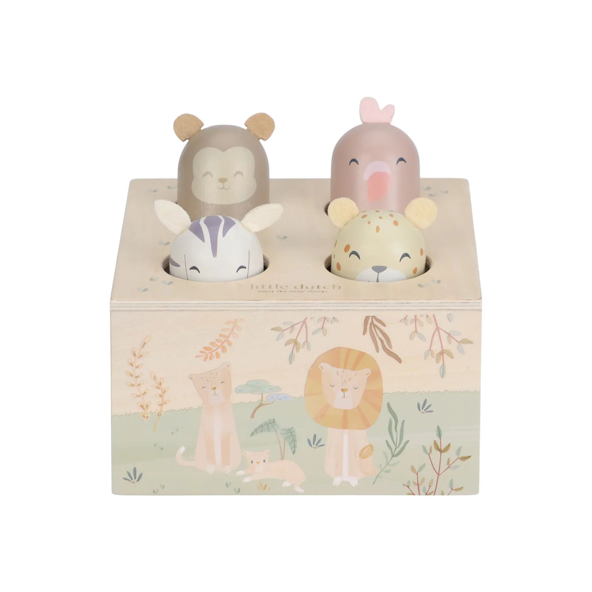 Little Dutch Wooden Pop-Up Toy – Safari Friends