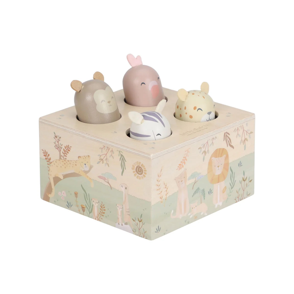 Little Dutch Wooden Pop-Up Toy – Safari Friends