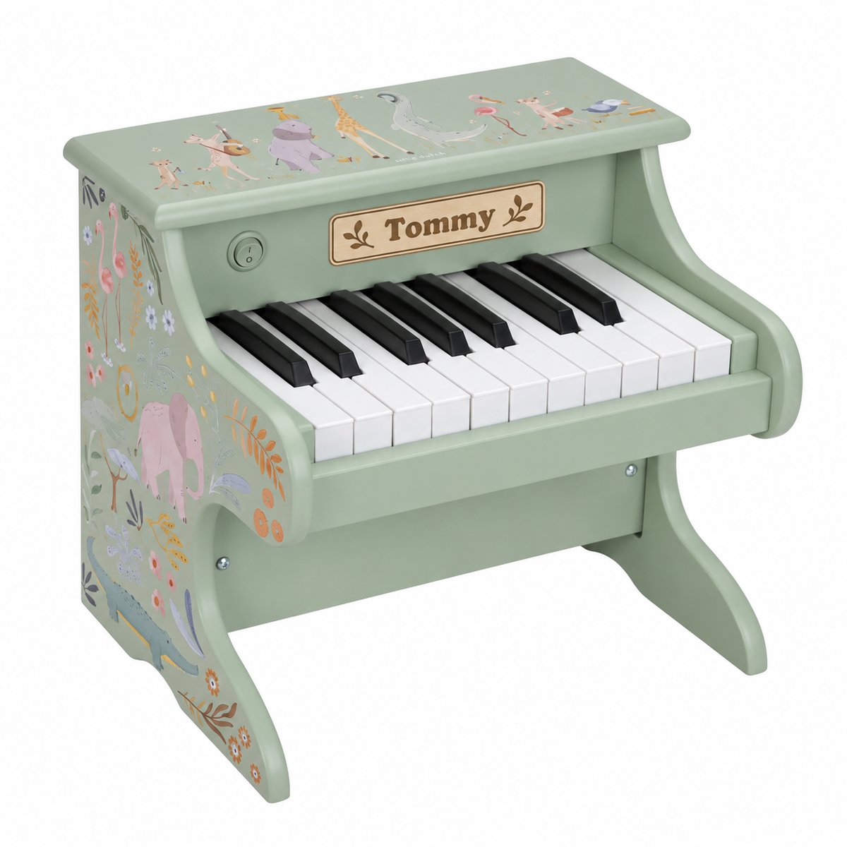 Little Dutch Wooden Piano Green - Safari Friends