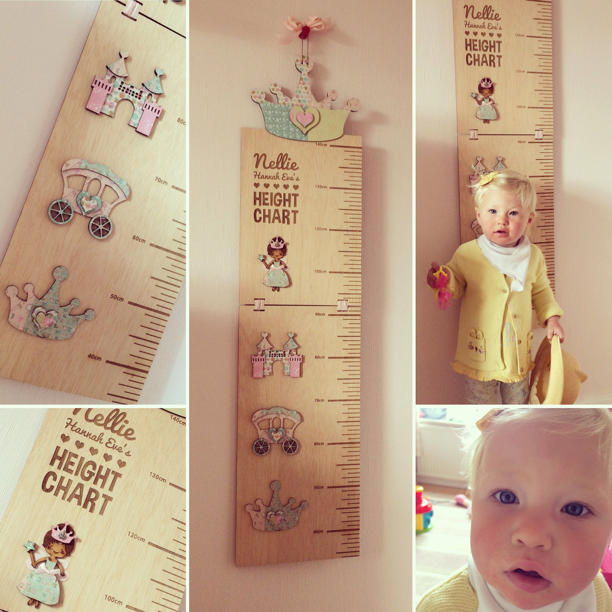 Personalised Princess Themed Height Chart