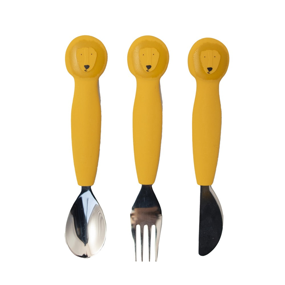 Trixie Silicone cutlery set 3-pack - Mr. Lion