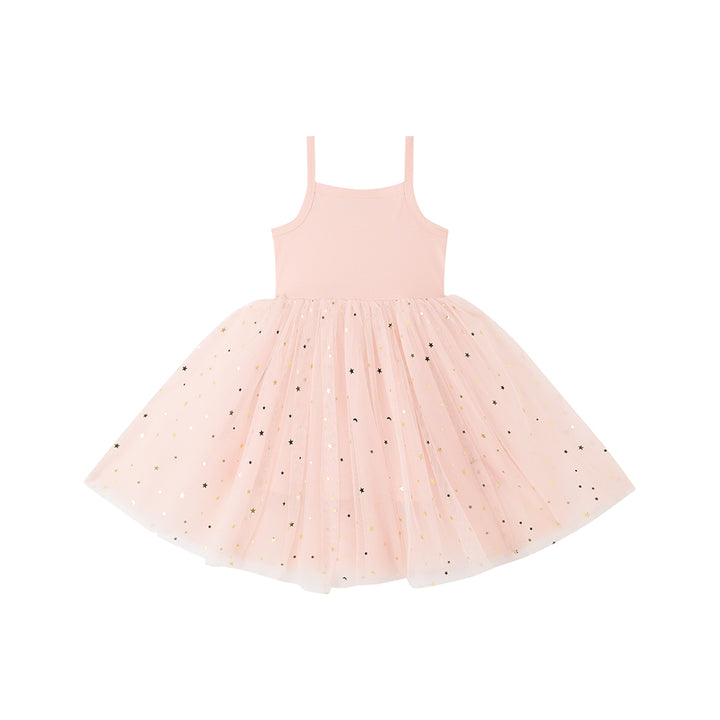 Bob & Blossom Pale Pink with Gold Moon & Stars Dress
