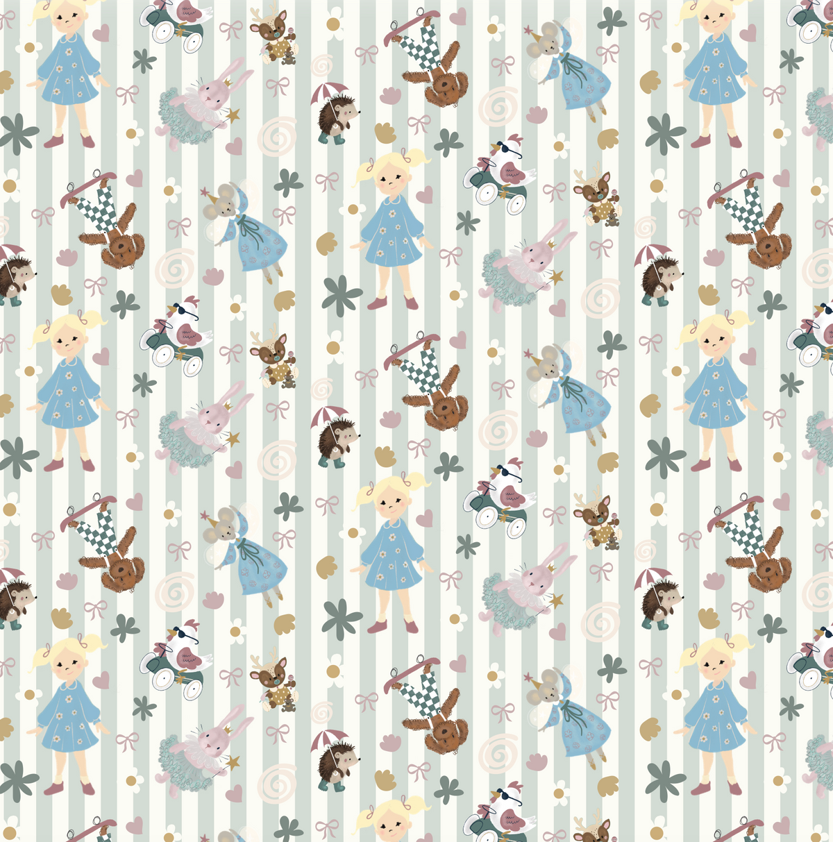 Nellie's Friends Gift Wrap with Pink Bow