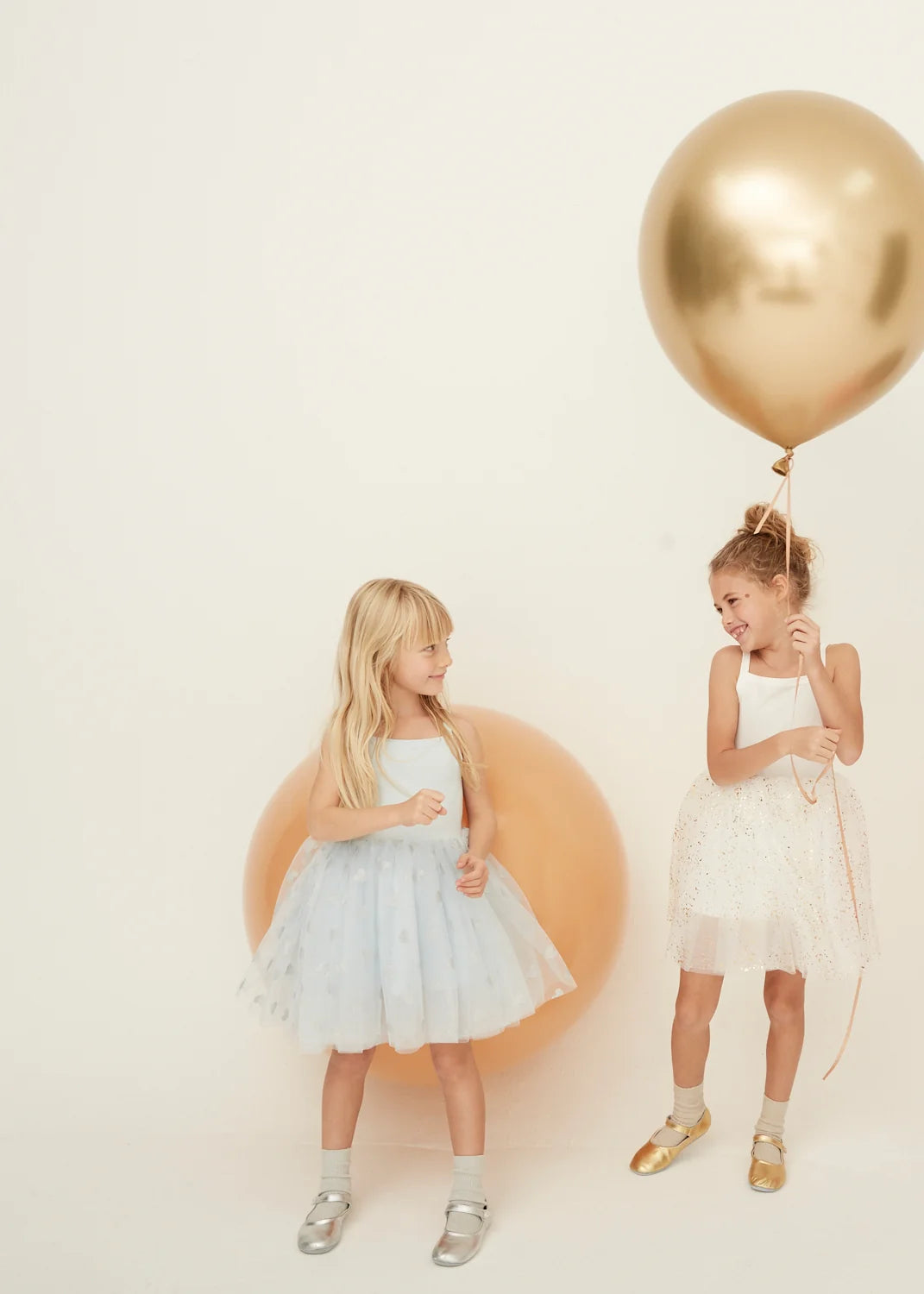 Sky Blue Tutu Dress – Silver Glitter Hearts