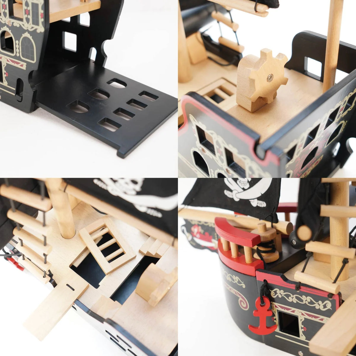 Le Toy Van Barbarossa Pirate Ship & 2 Characters