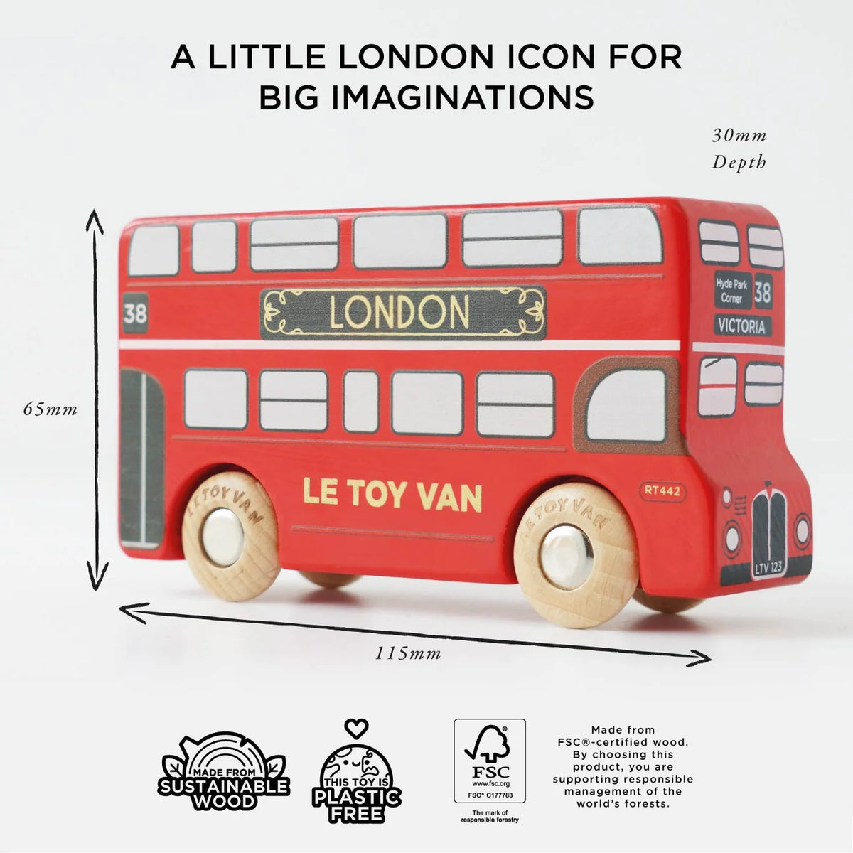 Le Toy Van No. 46 GT280 Ben - Wooden Bus