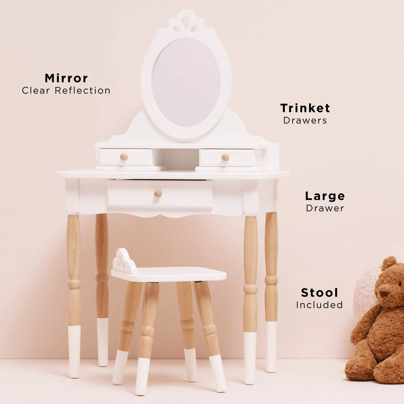 Le Toy Van Dressing-Up Vanity Table & Beauty Stool