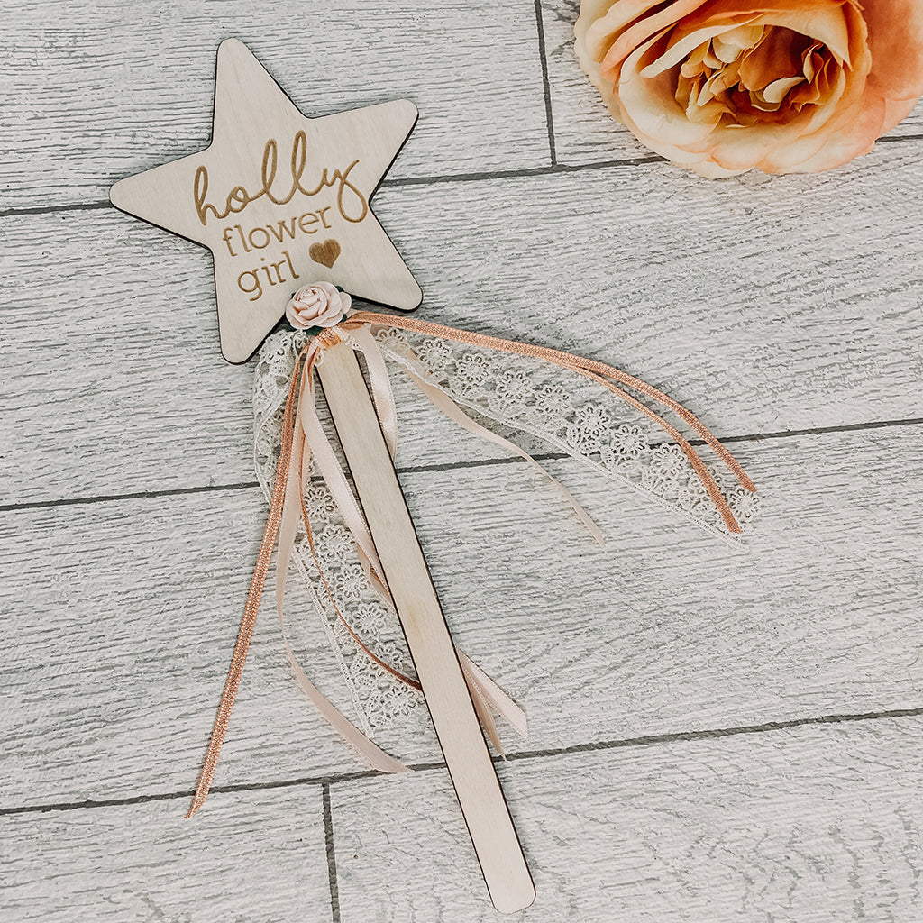 Personalised Flower Girl Wands