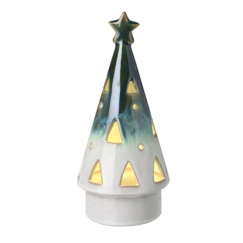 Heaven Sends Ceramic Cone Light-Up Tree