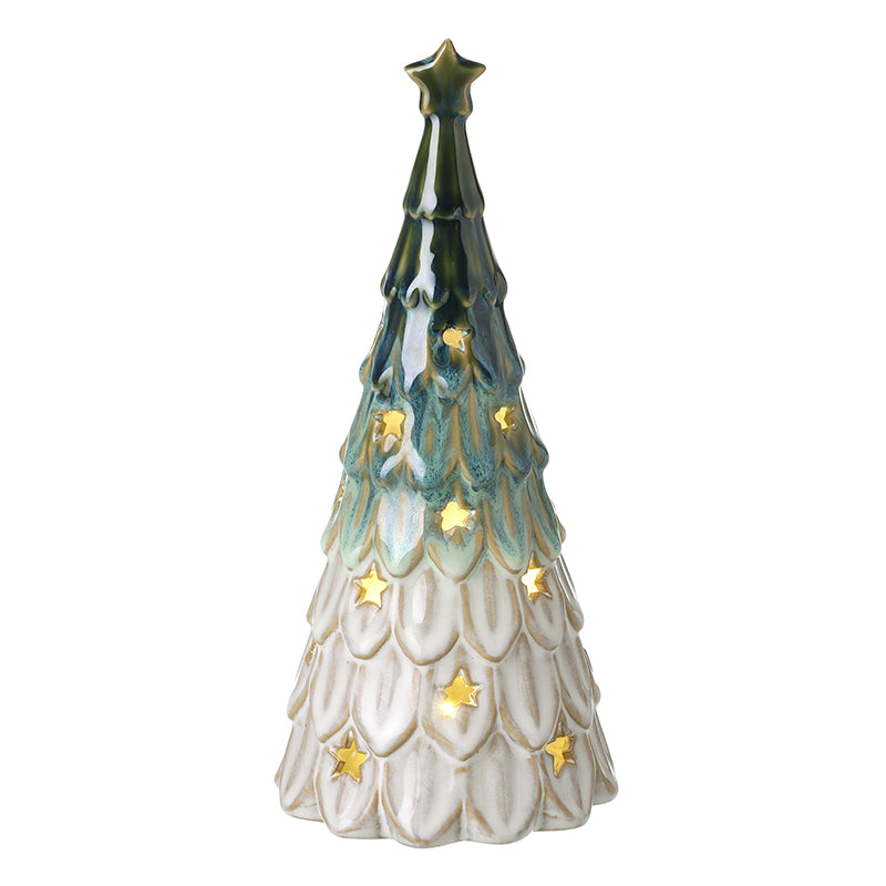 Heaven Sends Green & White Light-Up Tree