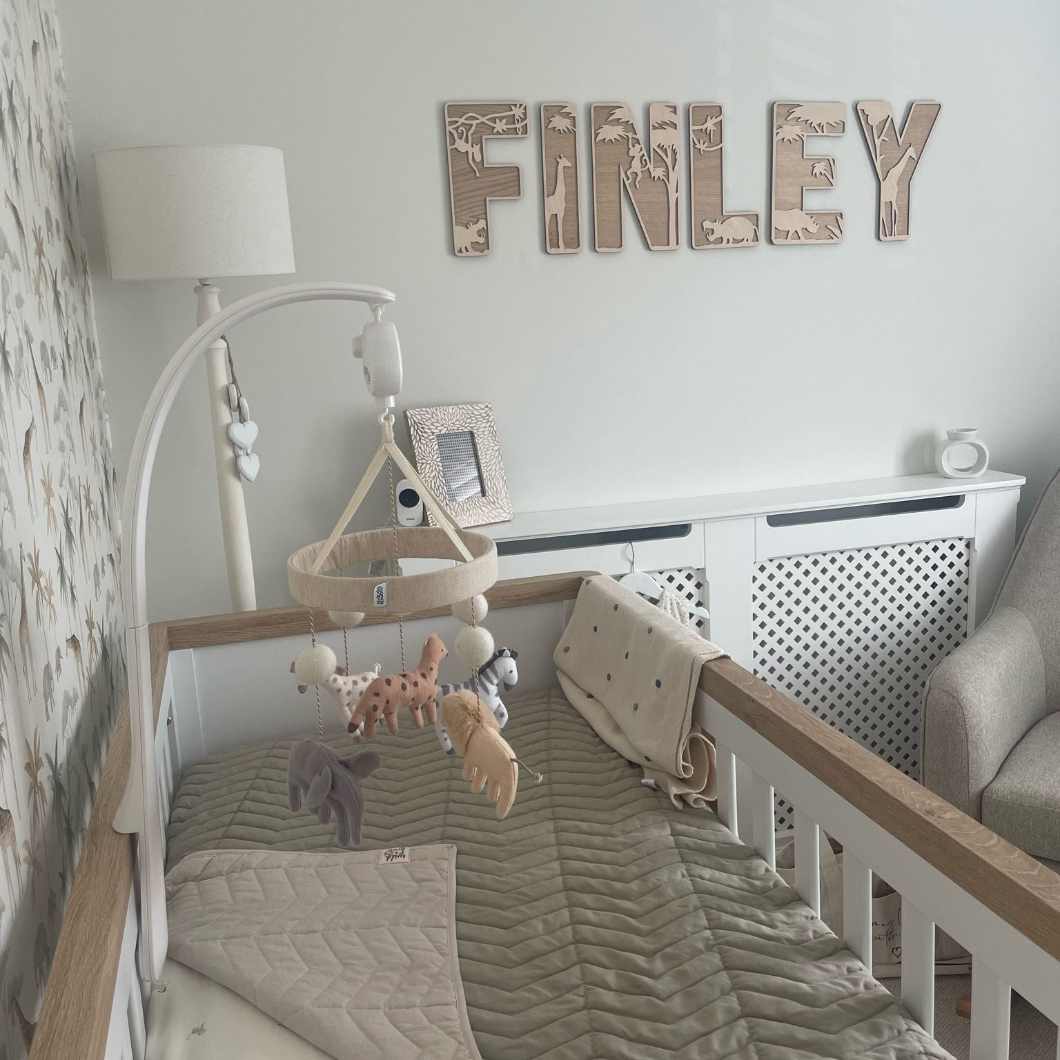 Personalised Safari Wooden Wall Letters – Nursery & Bedroom Decor