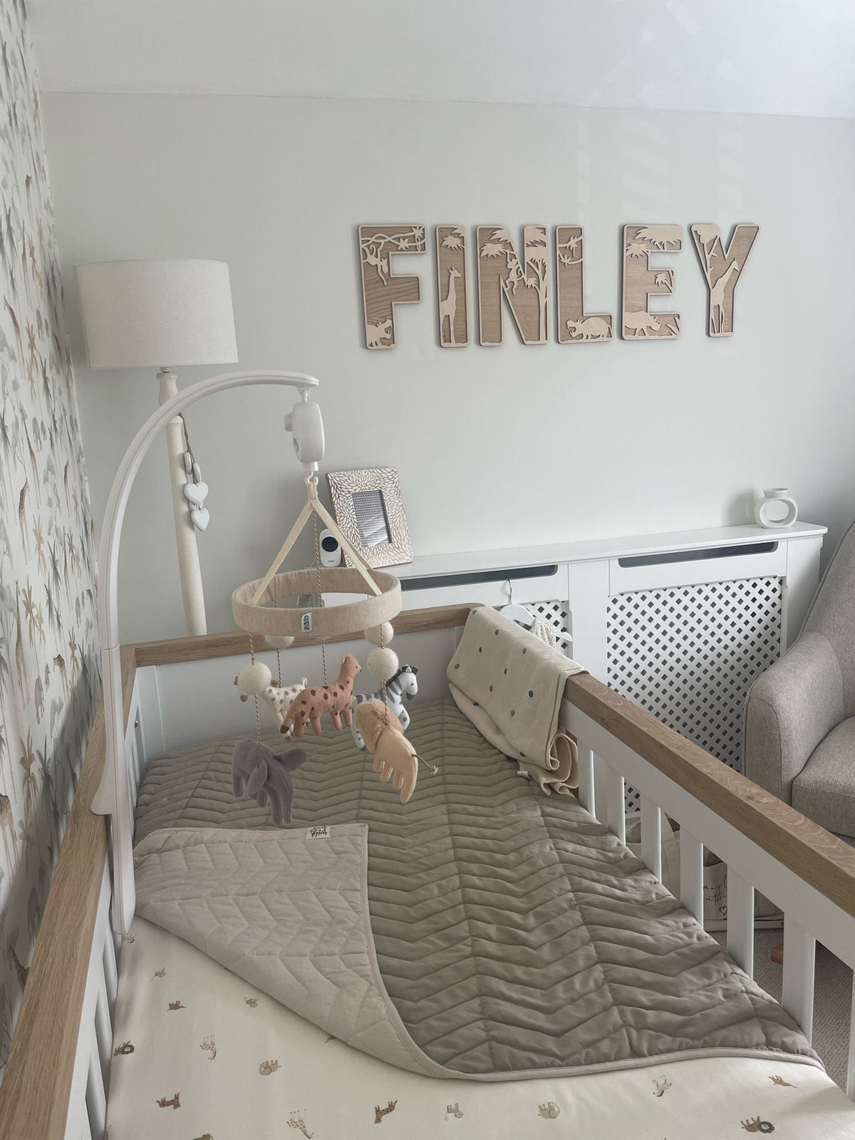 Personalised Safari Wooden Wall Letters – Nursery & Bedroom Decor