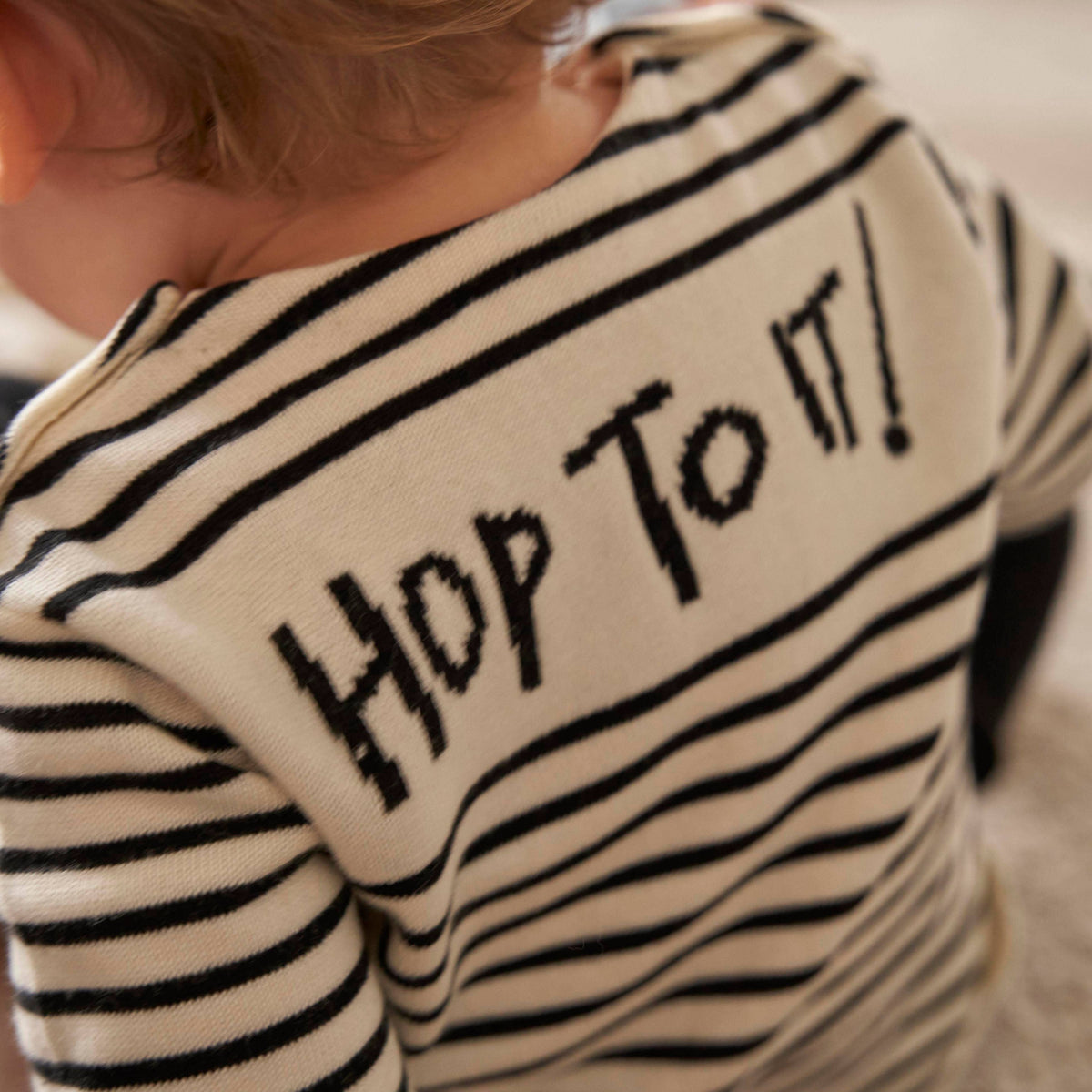 Fable & Bear Hop To It Organic Cotton Bunny Jumper