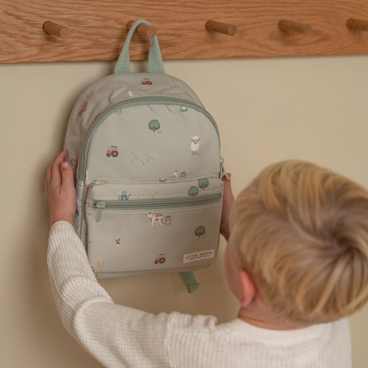 Little Dutch Backpack Little Farm - Green