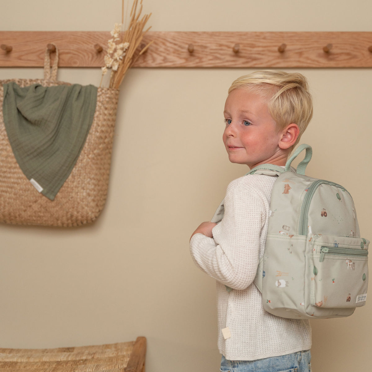 Little Dutch Backpack Little Farm - Green