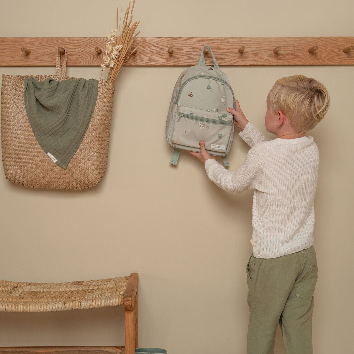 Little Dutch Backpack Little Farm - Green