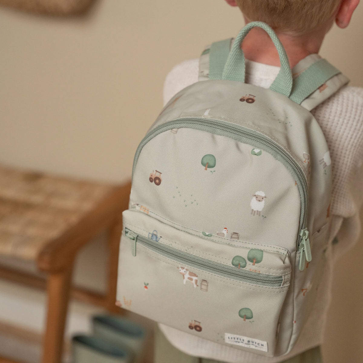 Little Dutch Backpack Little Farm - Green