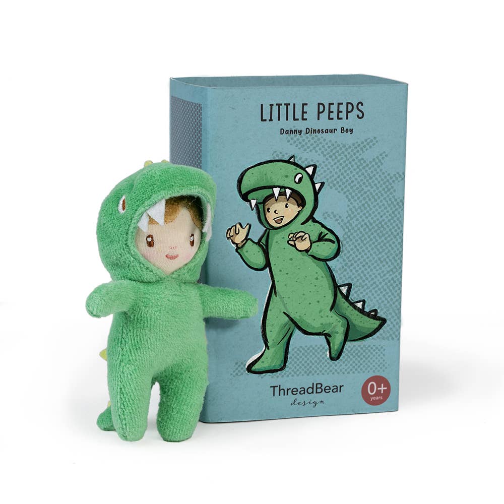 ThreadBear Little Peeps Danny Dinosaur Matchbox Doll