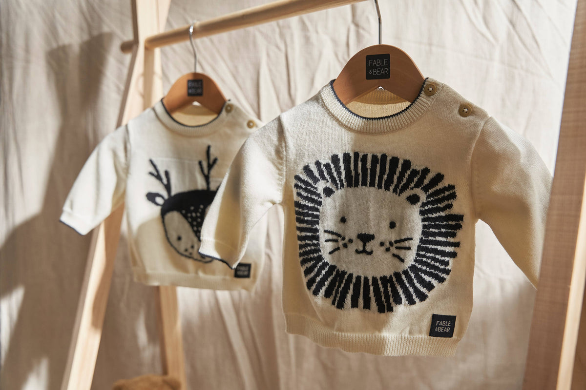 Fable & Bear Wild One Lion Organic Cotton Jumper