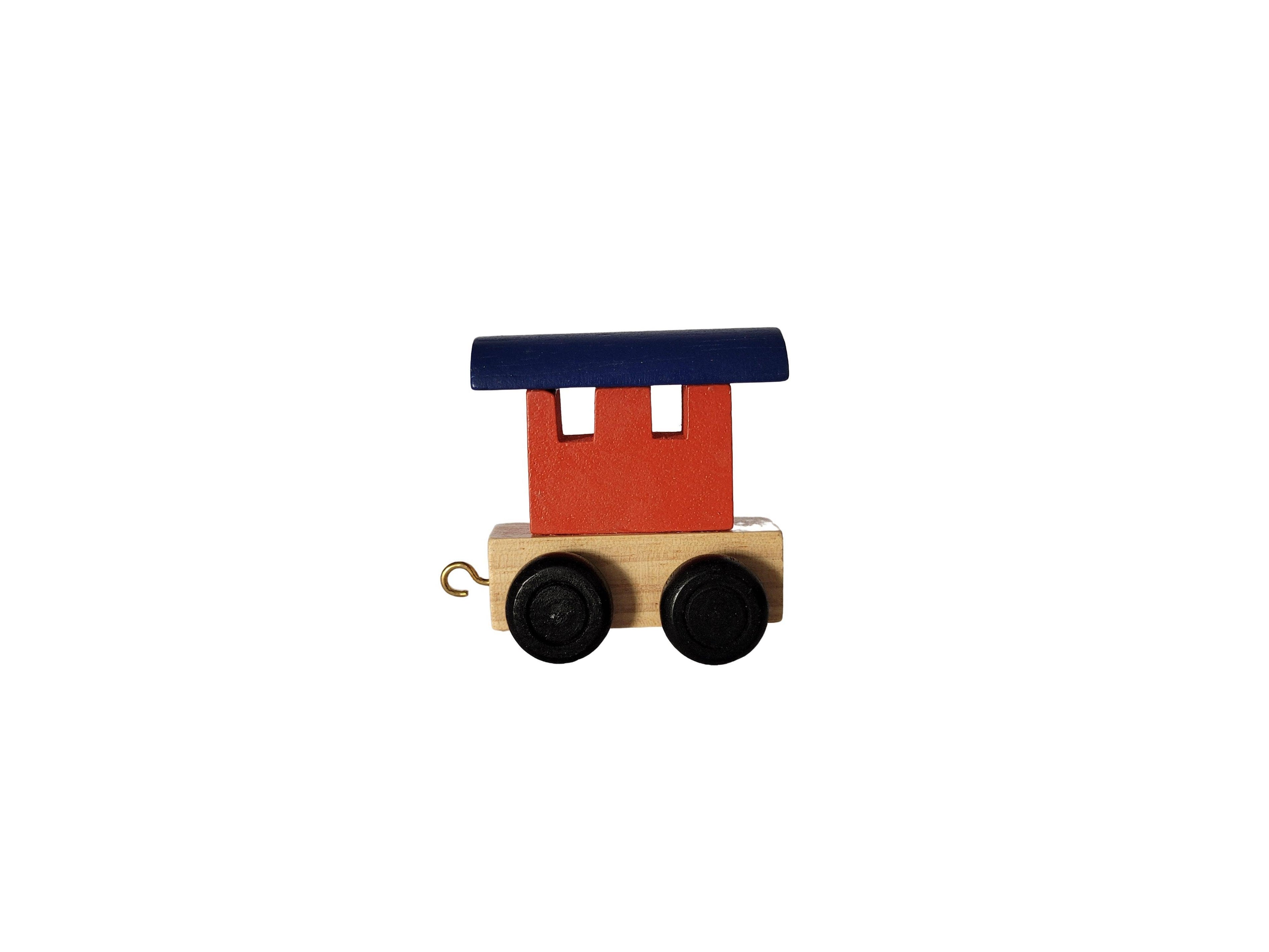 Wooden Toy Train Carriage in Navy & Red - Kids' Toy