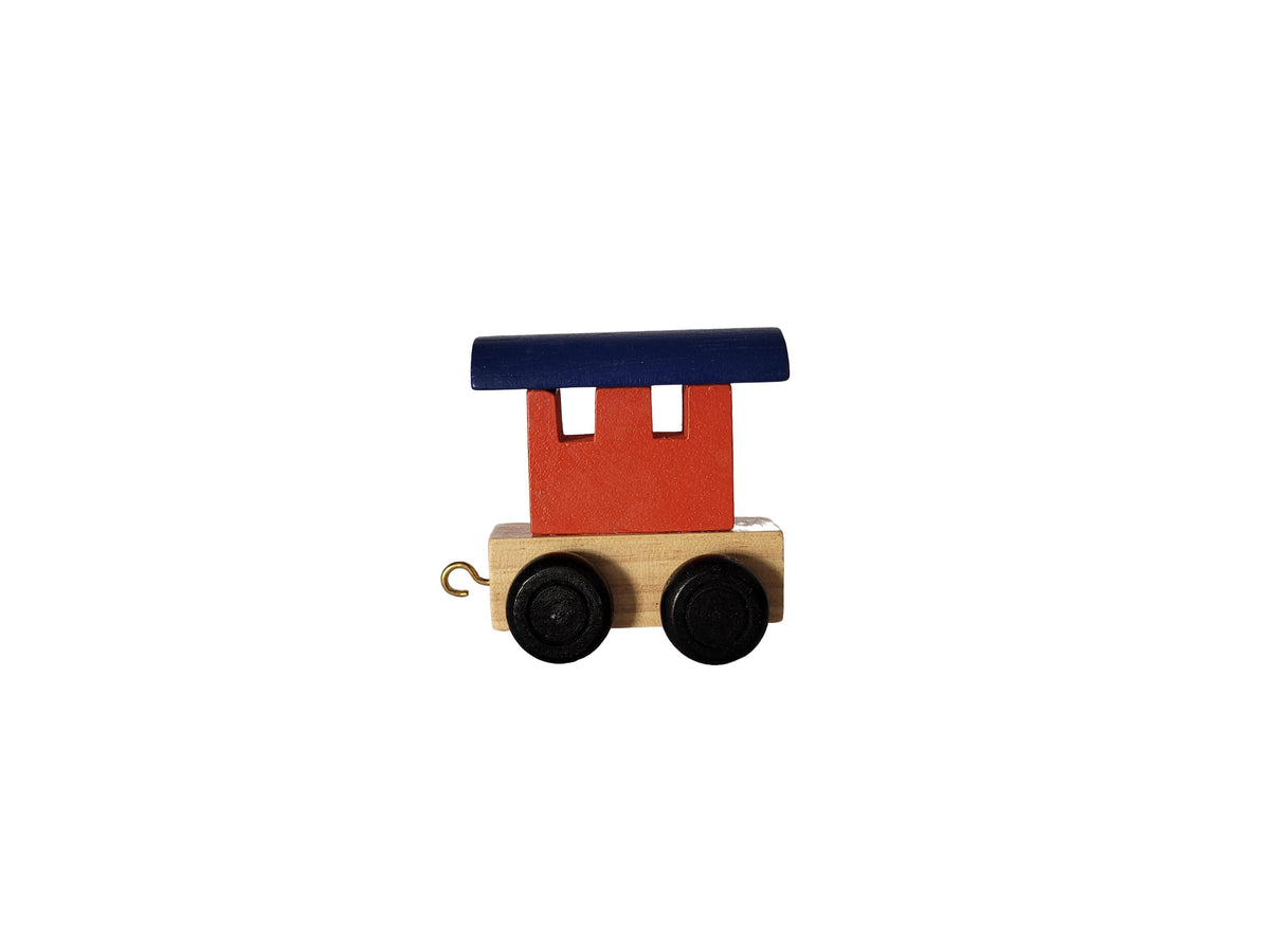 Wooden Toy Train Carriage in Navy & Red - Kids' Toy