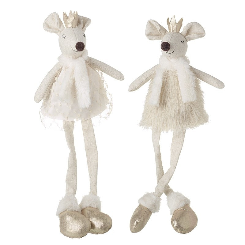 Personalised Christmas Mouse Princess Decoration – Sitting Mice