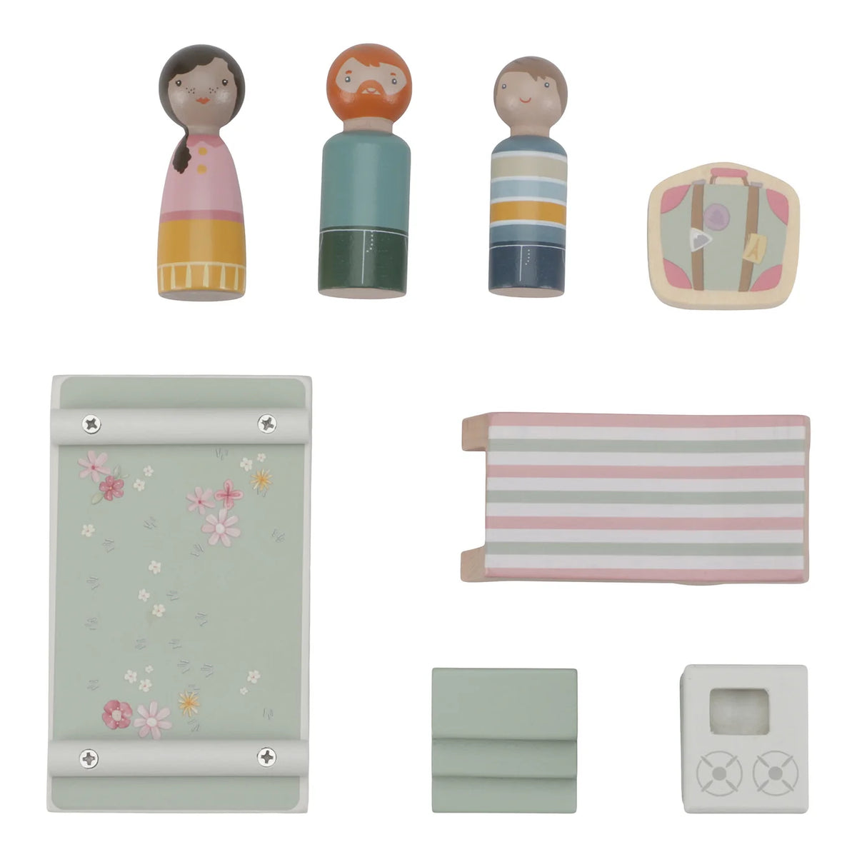 Little Dutch Wooden Car & Caravan Set