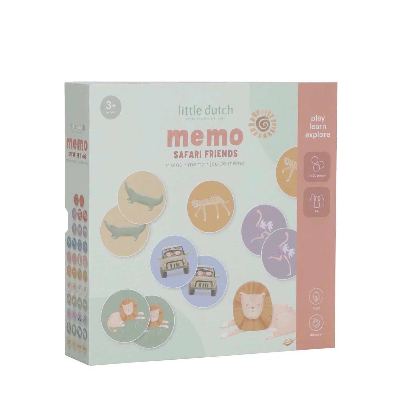 Little Dutch Memo Game – Safari Friends