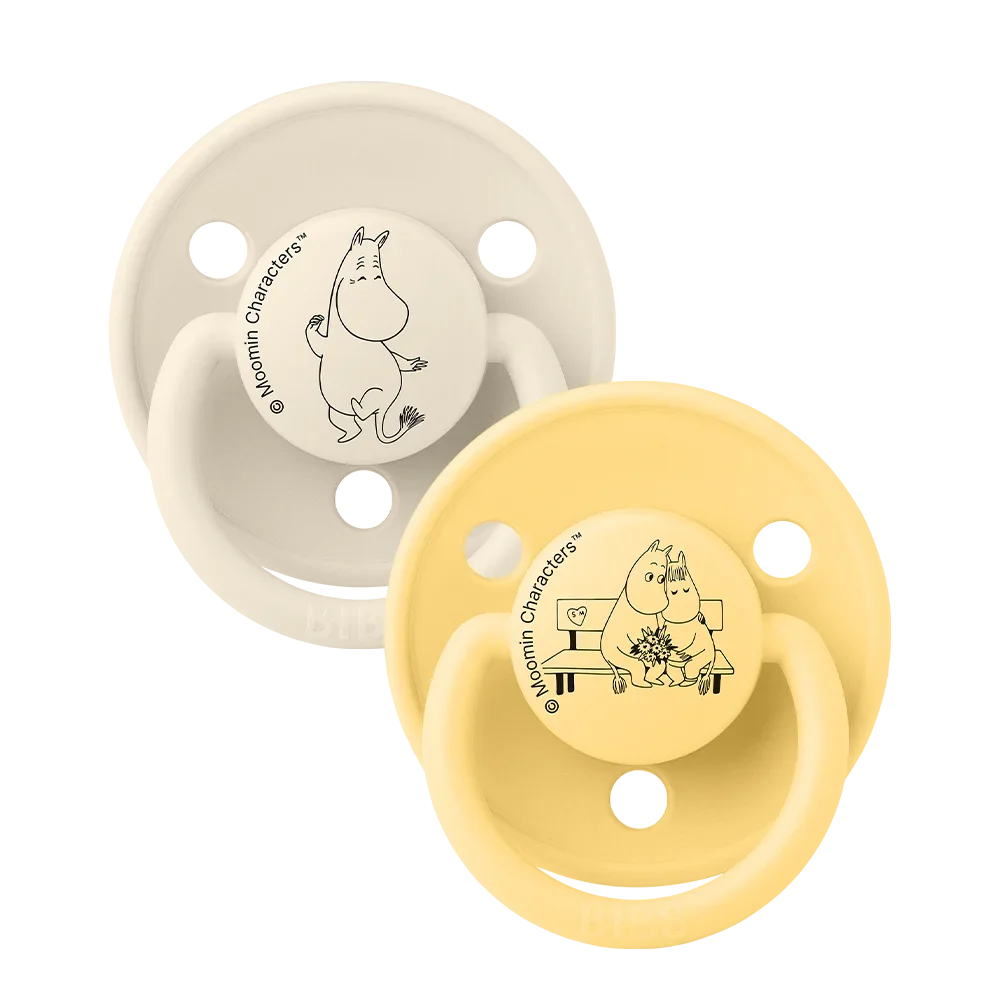 BIBS x Moomin De Lux Moomintroll 2 Pack Ivory/Pale Butter