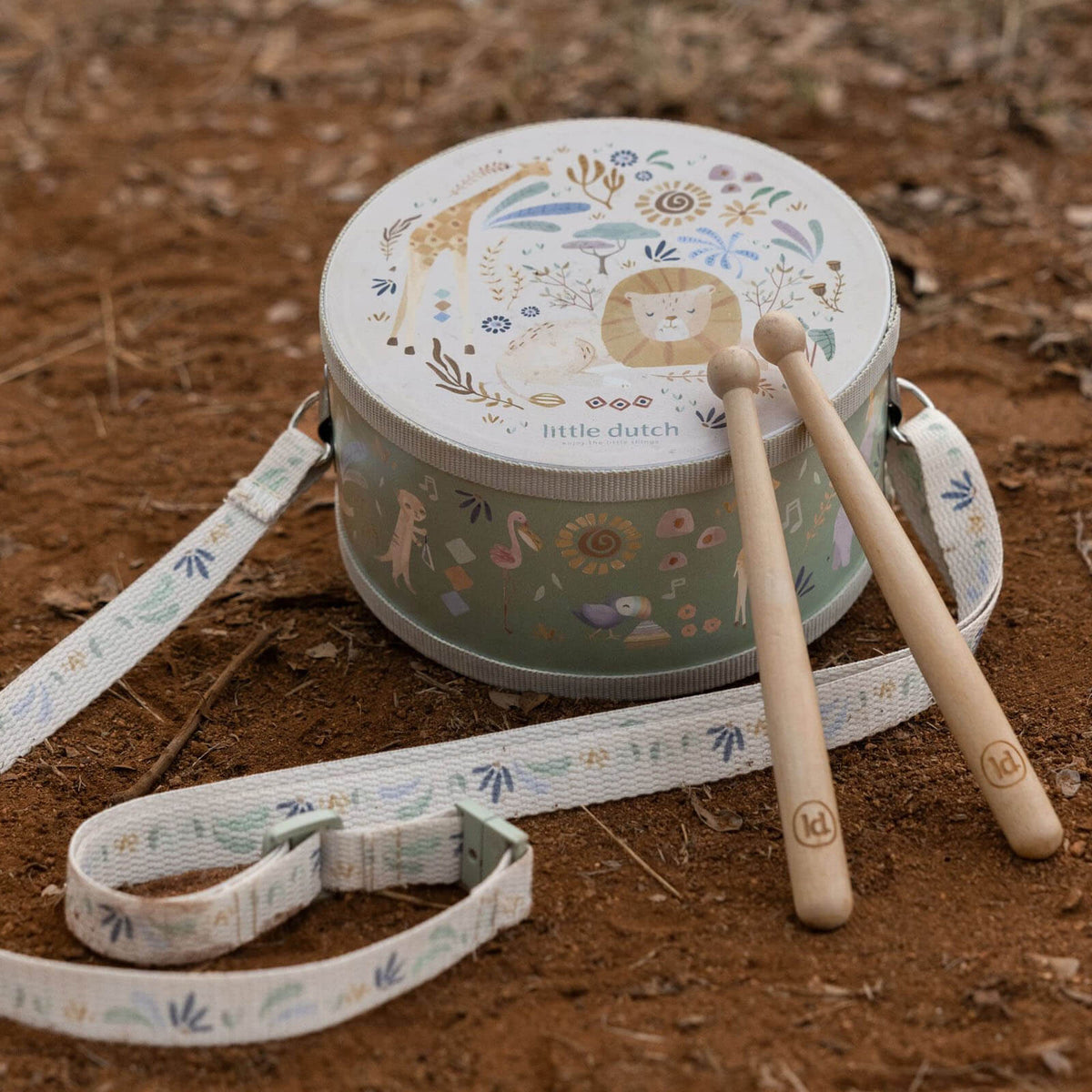 Little Dutch Music Drum – Safari Friends