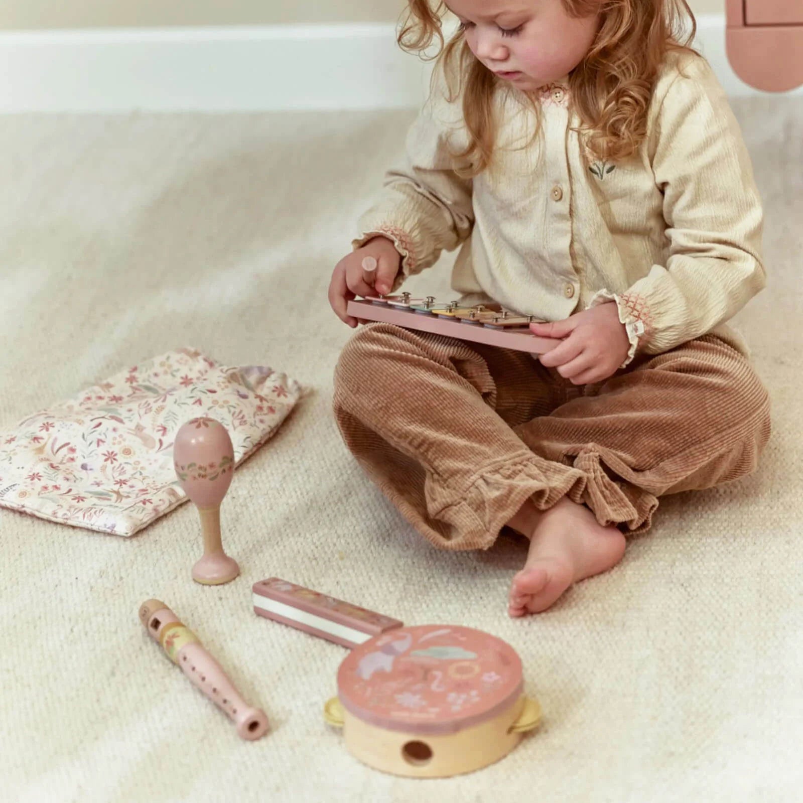 Little Dutch Musical Instrument Set – Pink Safari Friends