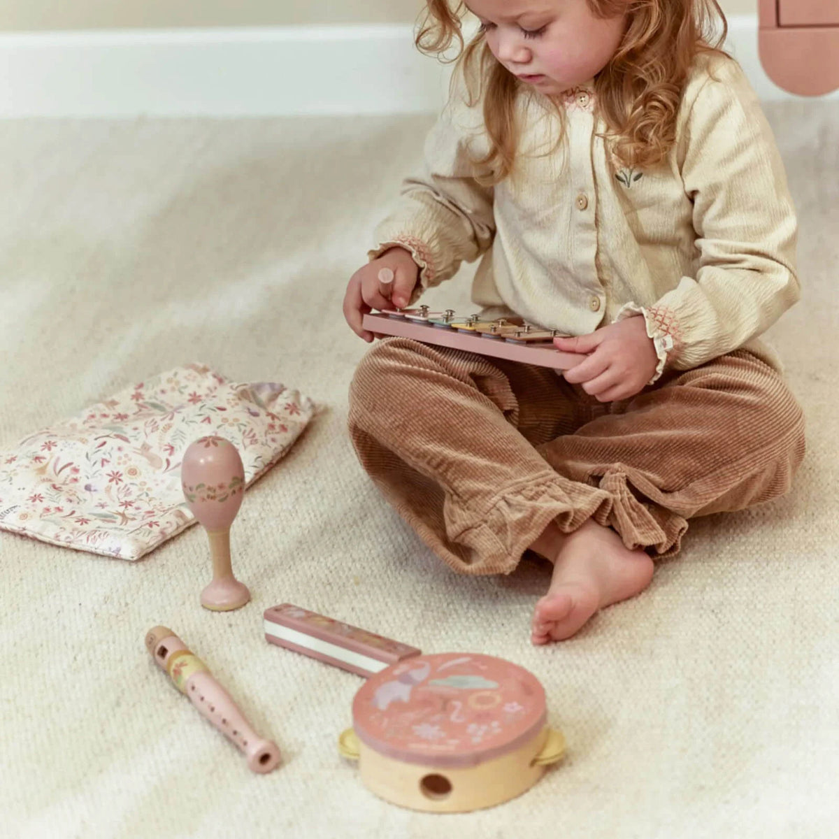Little Dutch Musical Instrument Set – Pink Safari Friends