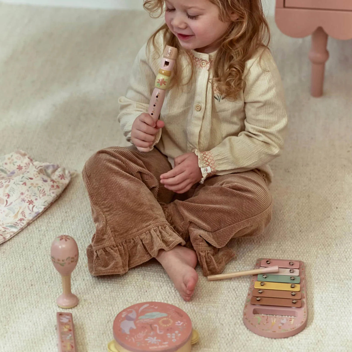 Little Dutch Musical Instrument Set – Pink Safari Friends
