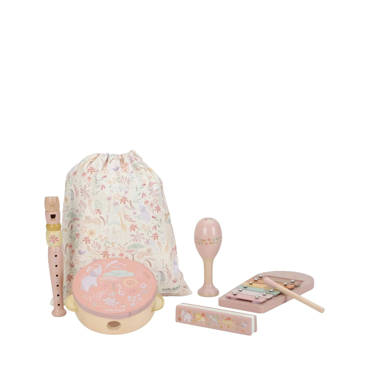Little Dutch Musical Instrument Set – Pink Safari Friends