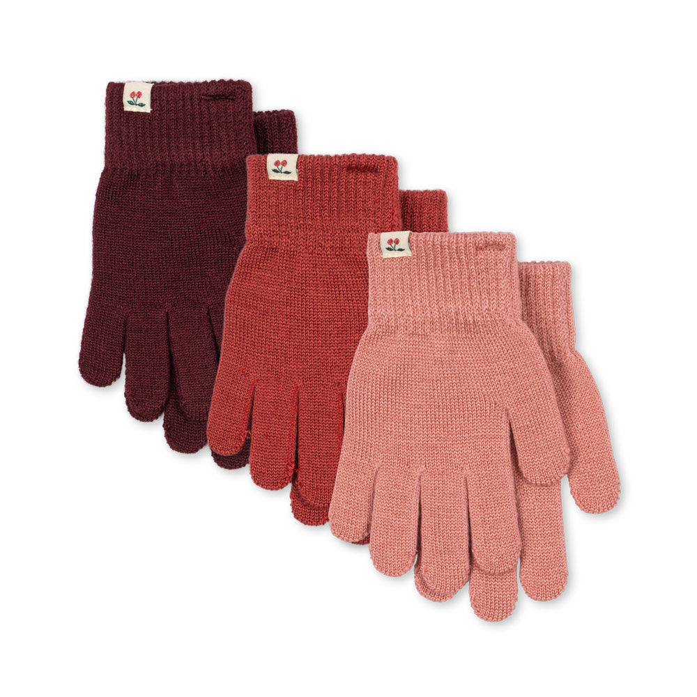 Konges Sløjd 3 Pack Filla Gloves – Rose Mix