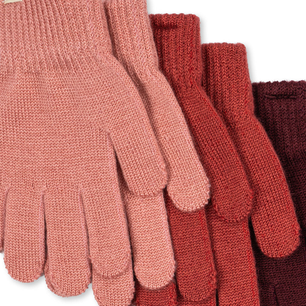 Konges Sløjd 3 Pack Filla Gloves – Rose Mix