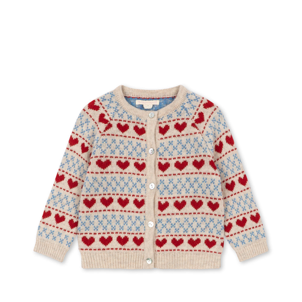 Konges Sløjd Belou Heart Wool Cardigan