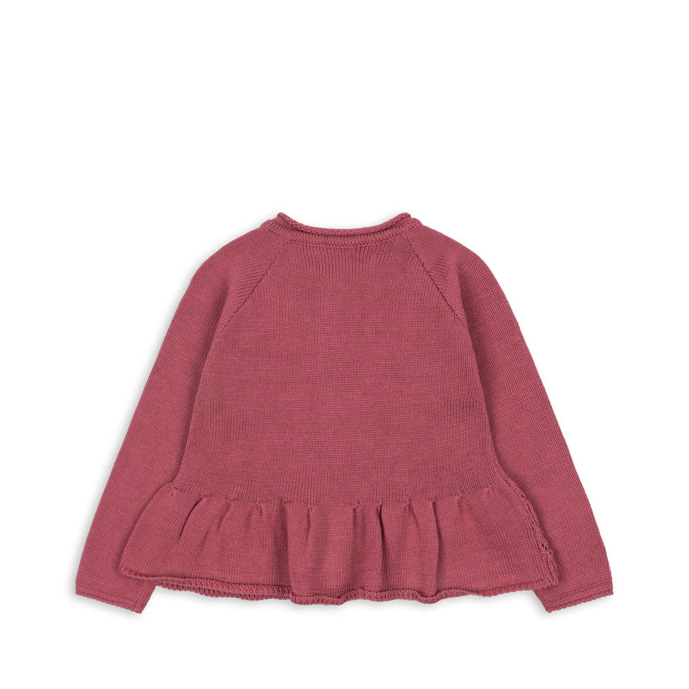 Konges Sløjd Cabby Frill Knitted Cardigan – Berry