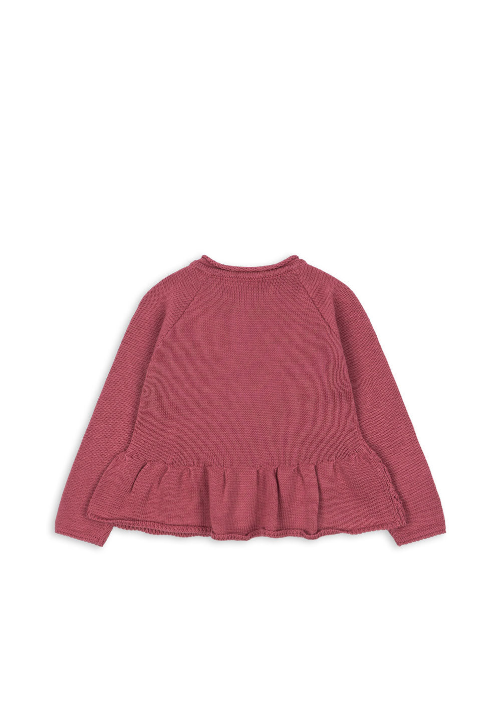 Konges Sløjd Cabby Frill Knitted Cardigan – Berry