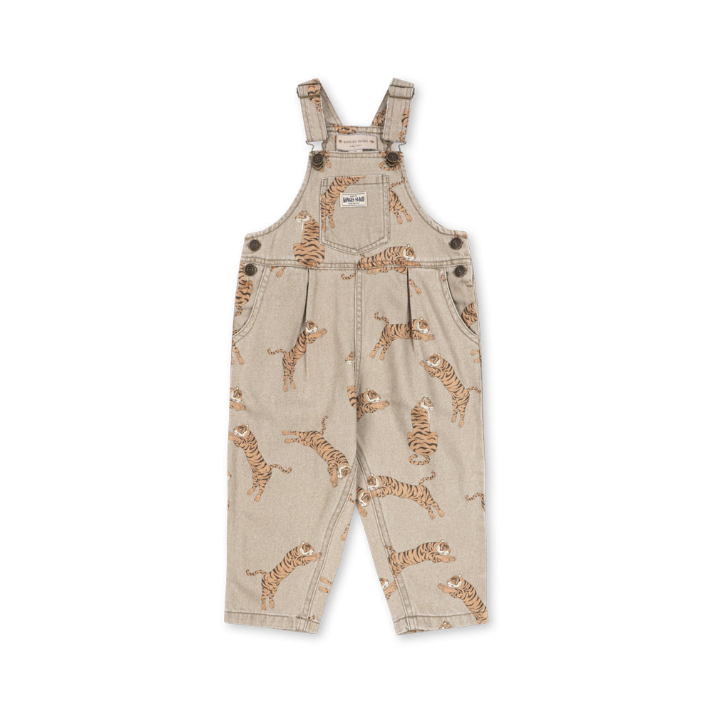 Konges Sløjd Magot Tiger Print Denim Dungarees