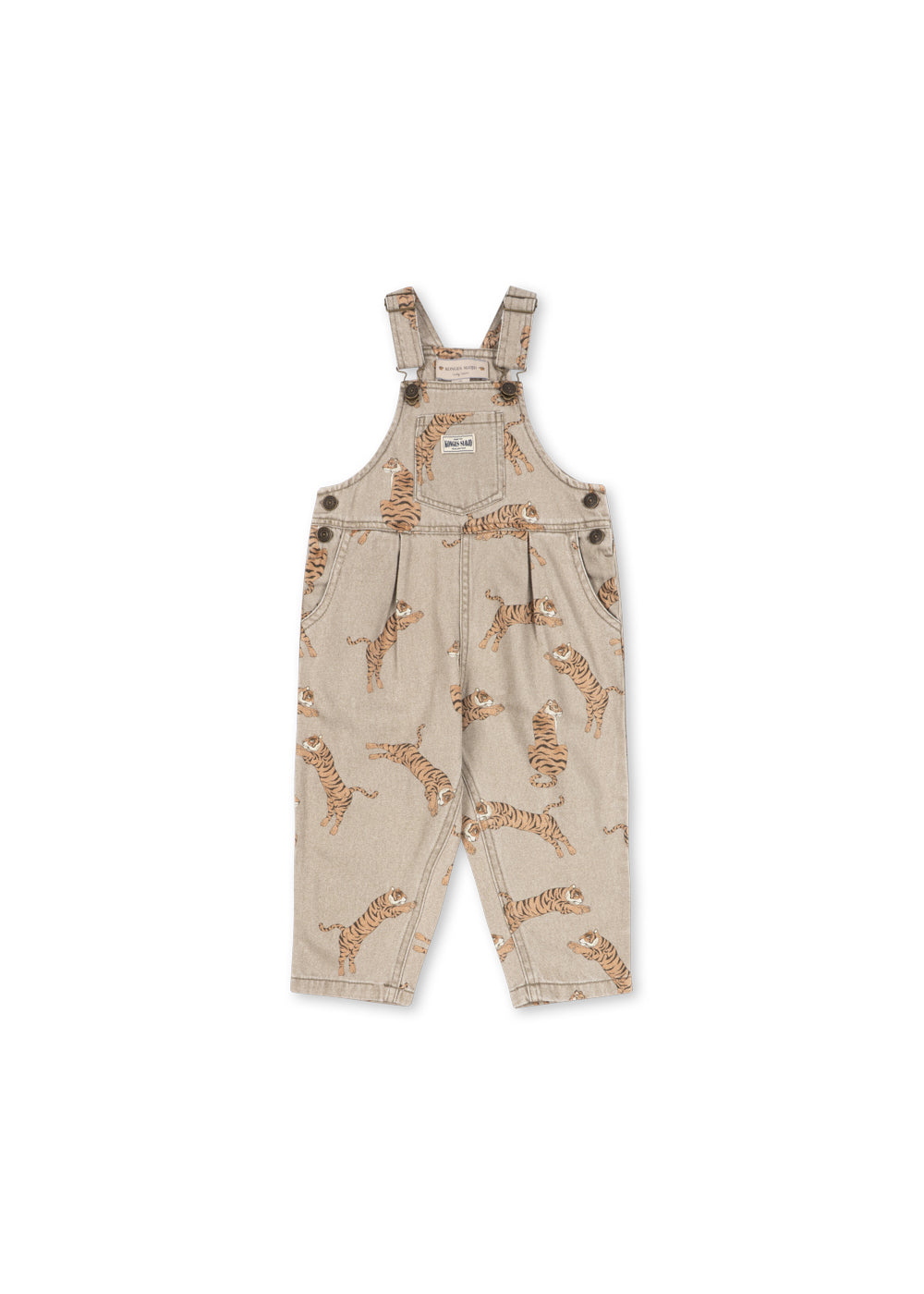Konges Sløjd Magot Tiger Print Denim Dungarees