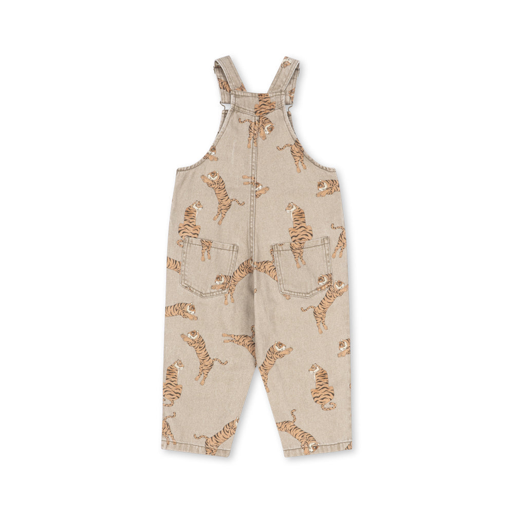 Konges Sløjd Magot Tiger Print Denim Dungarees