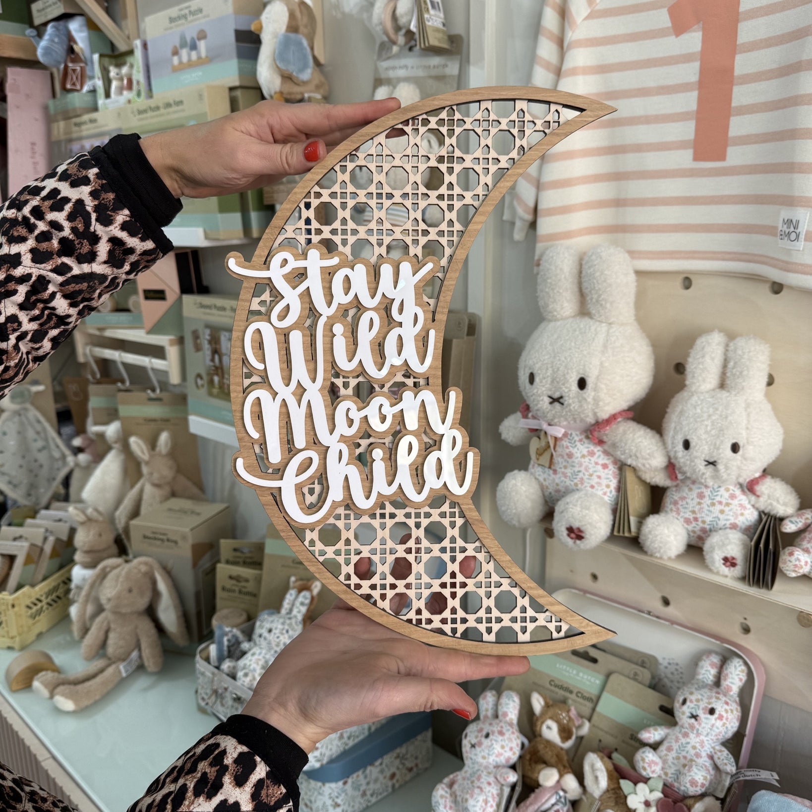 Love You to the Moon & Back Wooden Nursery Sign
