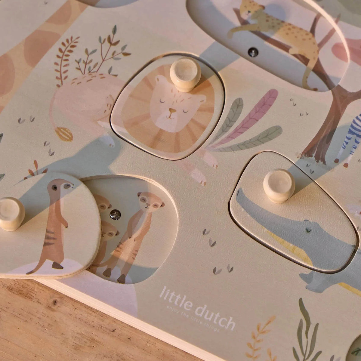 Little Dutch Wooden Sound Puzzle – Safari Friends
