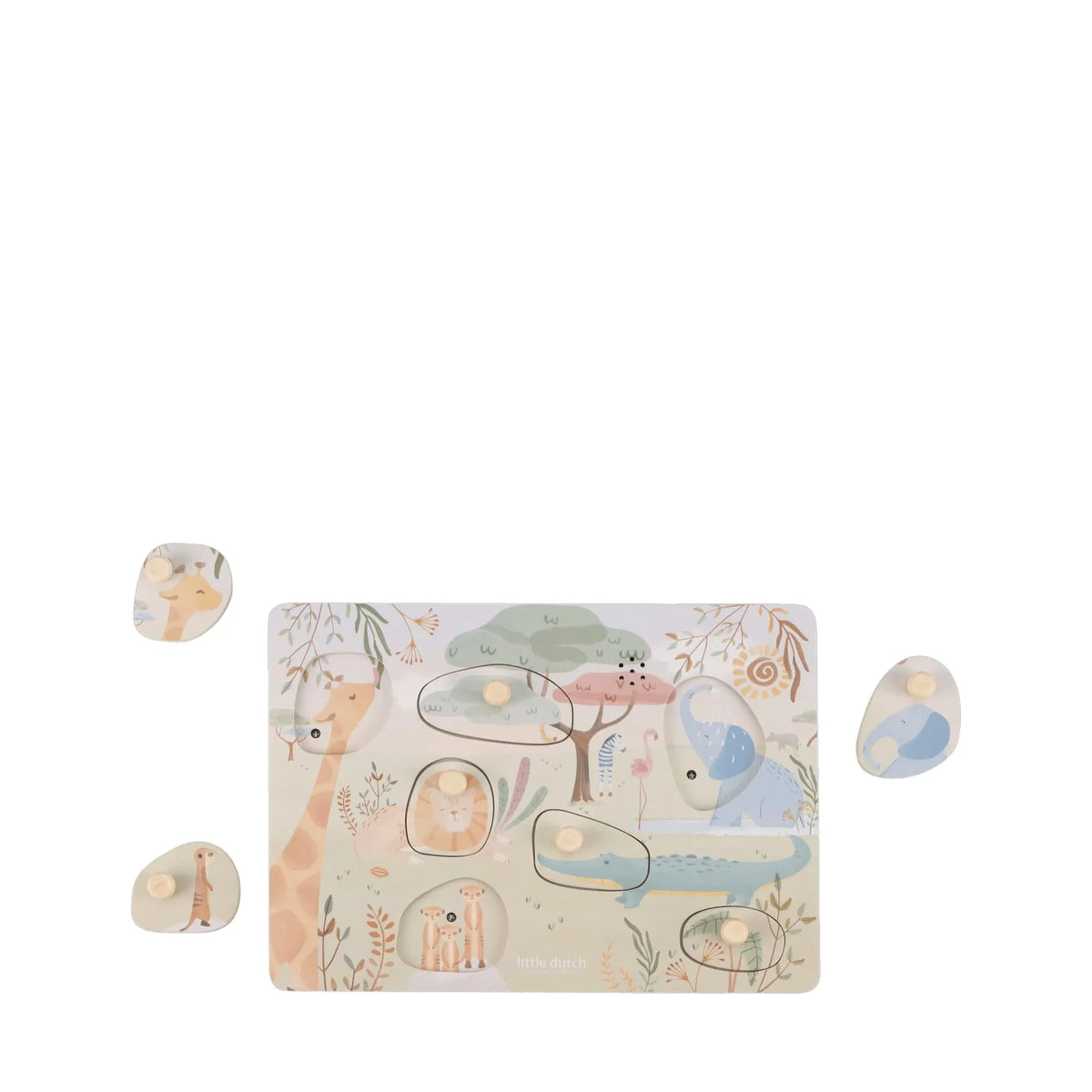 Little Dutch Wooden Sound Puzzle – Safari Friends