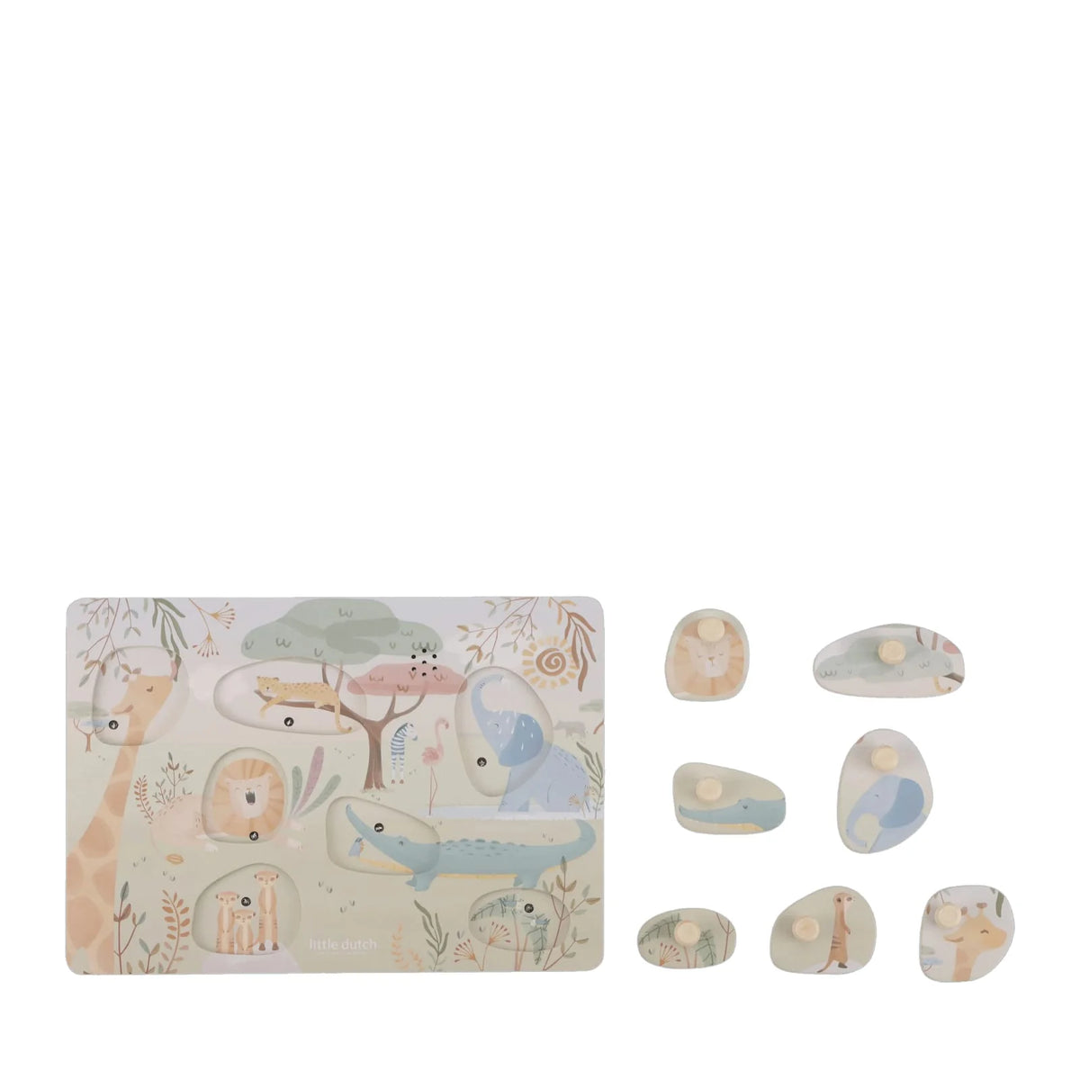 Little Dutch Wooden Sound Puzzle – Safari Friends