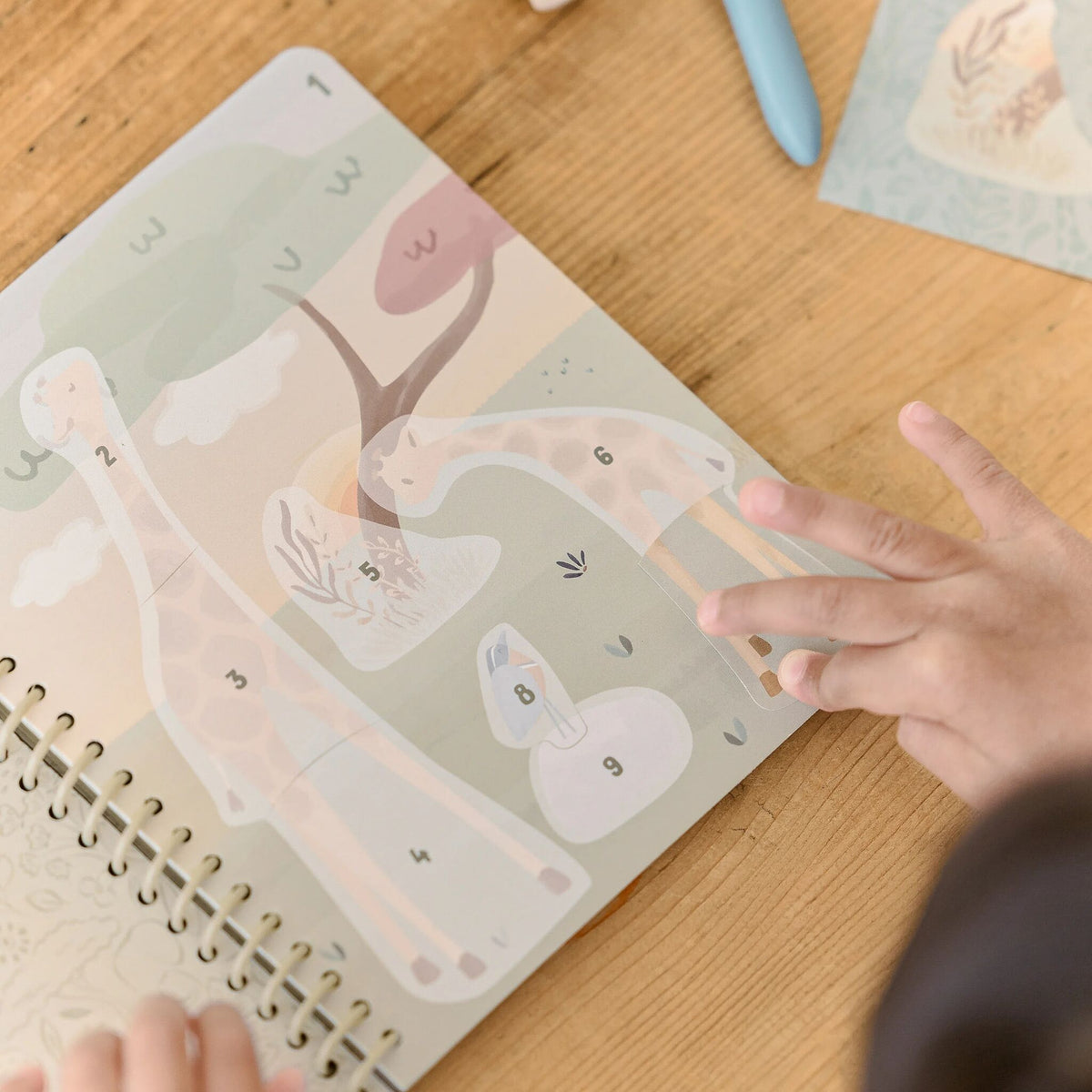 Little Dutch Sticker by Number Book - Safari Rosa