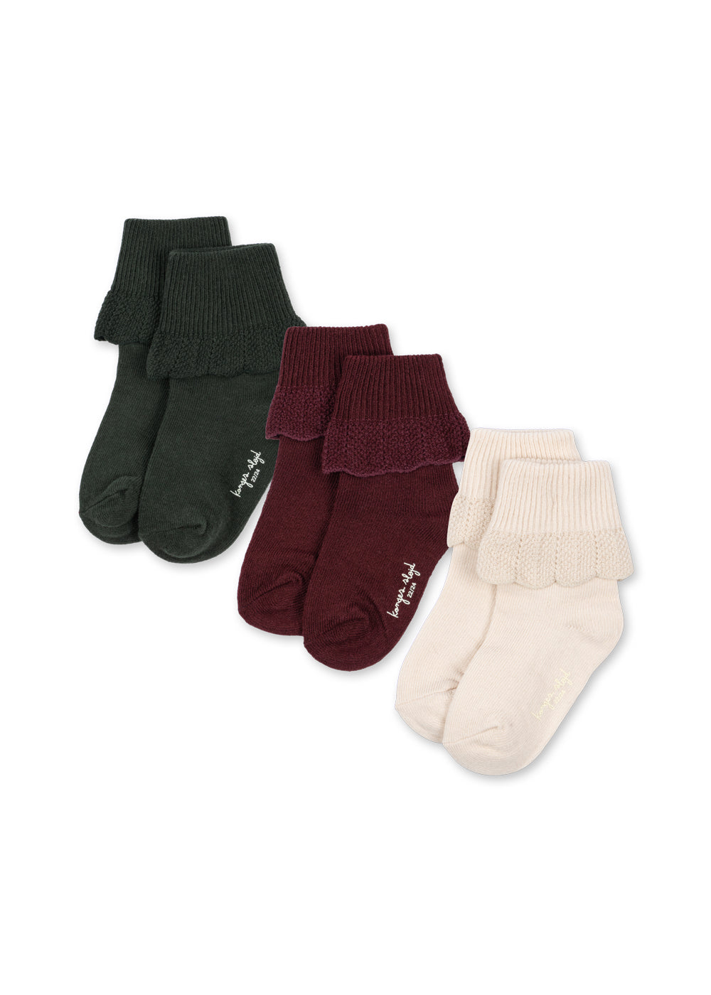 Konges Sløjd 3 Pack Frill Socks – Forest Mix