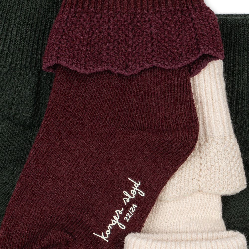 Konges Sløjd 3 Pack Frill Socks – Forest Mix