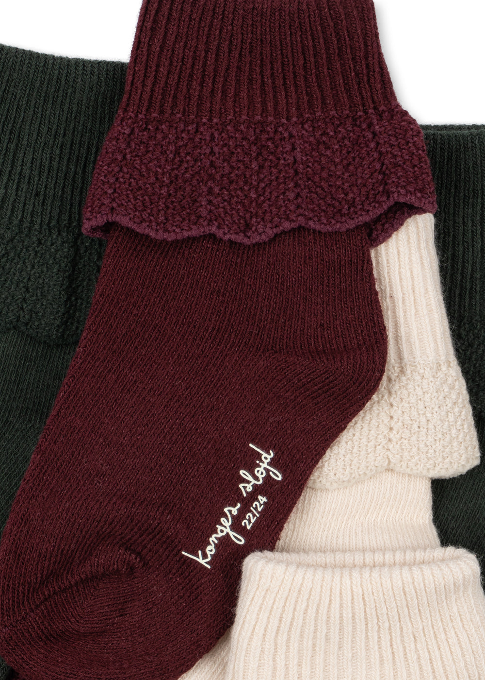 Konges Sløjd 3 Pack Frill Socks – Forest Mix